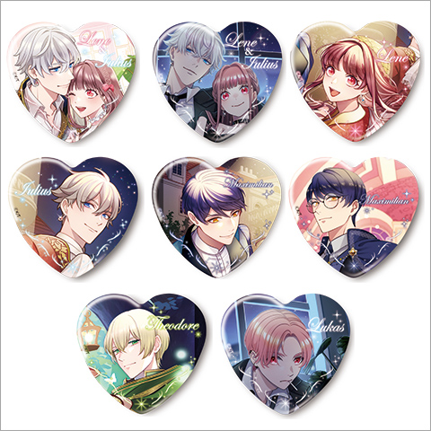 バッドエンド目前のヒロインに転生した私、今世では恋愛するつもりがチートな兄が離してくれません!?　ランダムハート型缶バッジ　コンプリートセット