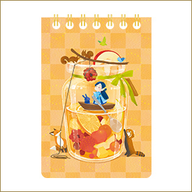 ミニマインリングメモ帳（はちみつ）