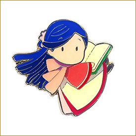 ミニマインピンバッジ（本好き）