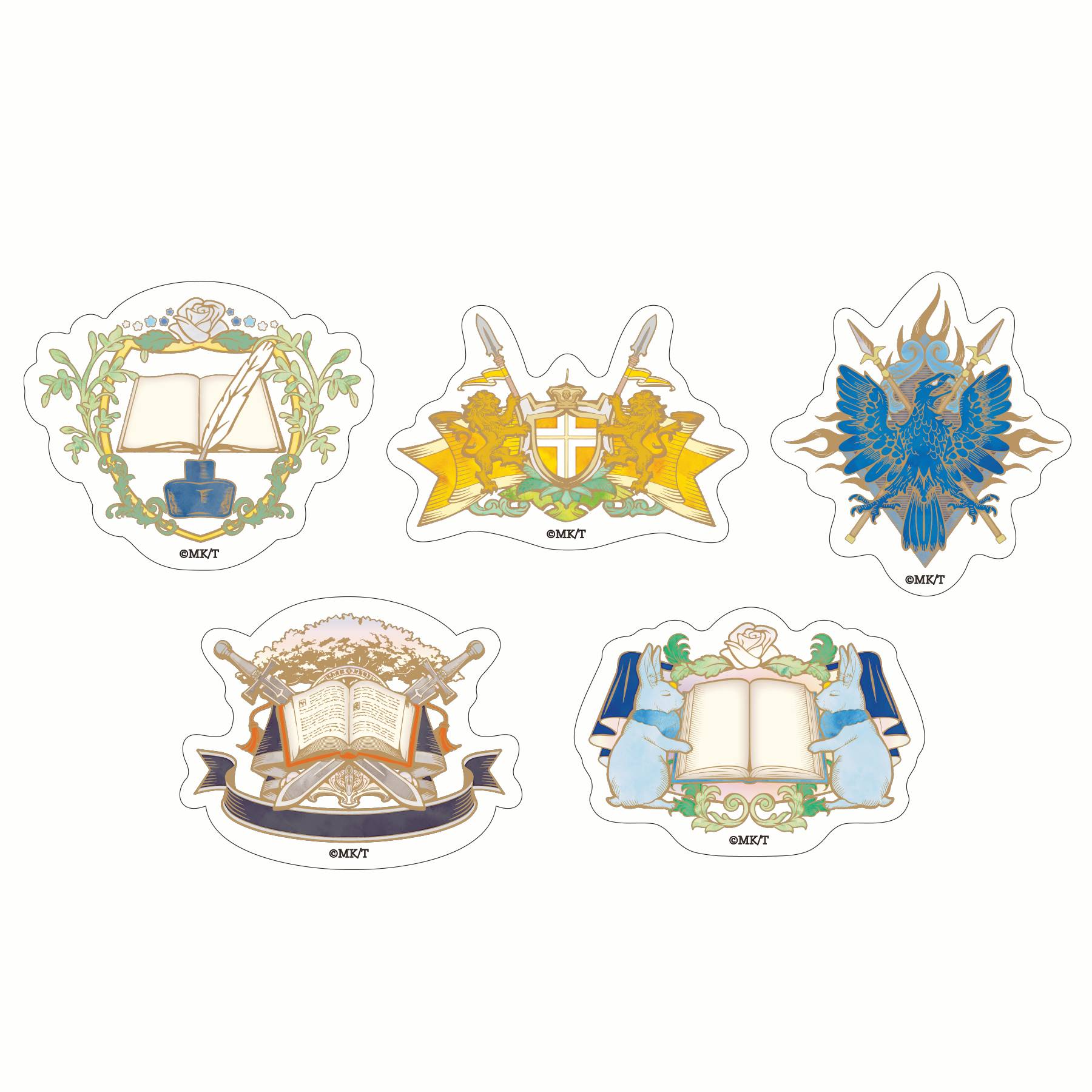 本好きの下剋上　紋章ダイカットステッカーセット