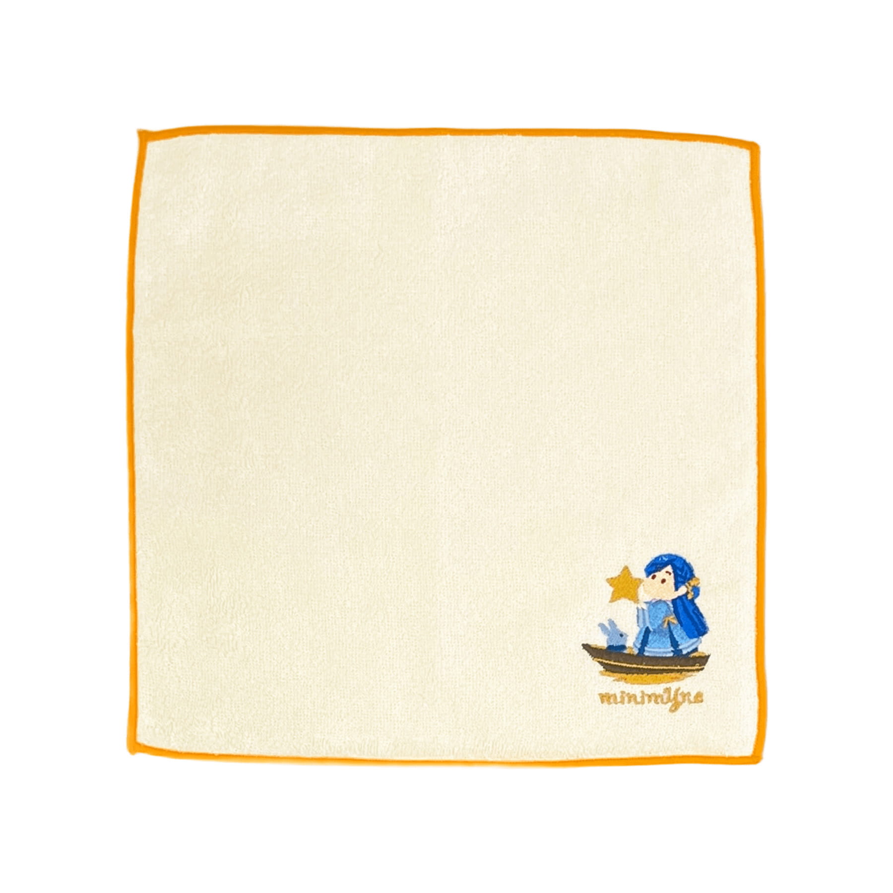 本好きの下剋上　ミニマイン刺繍入りタオルハンカチ（はちみつ）