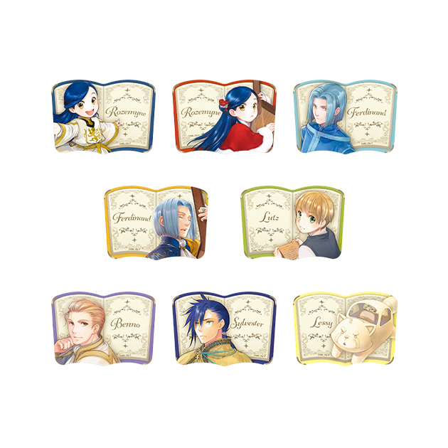 本好きの下剋上　ブック型缶バッジ　全8種セット