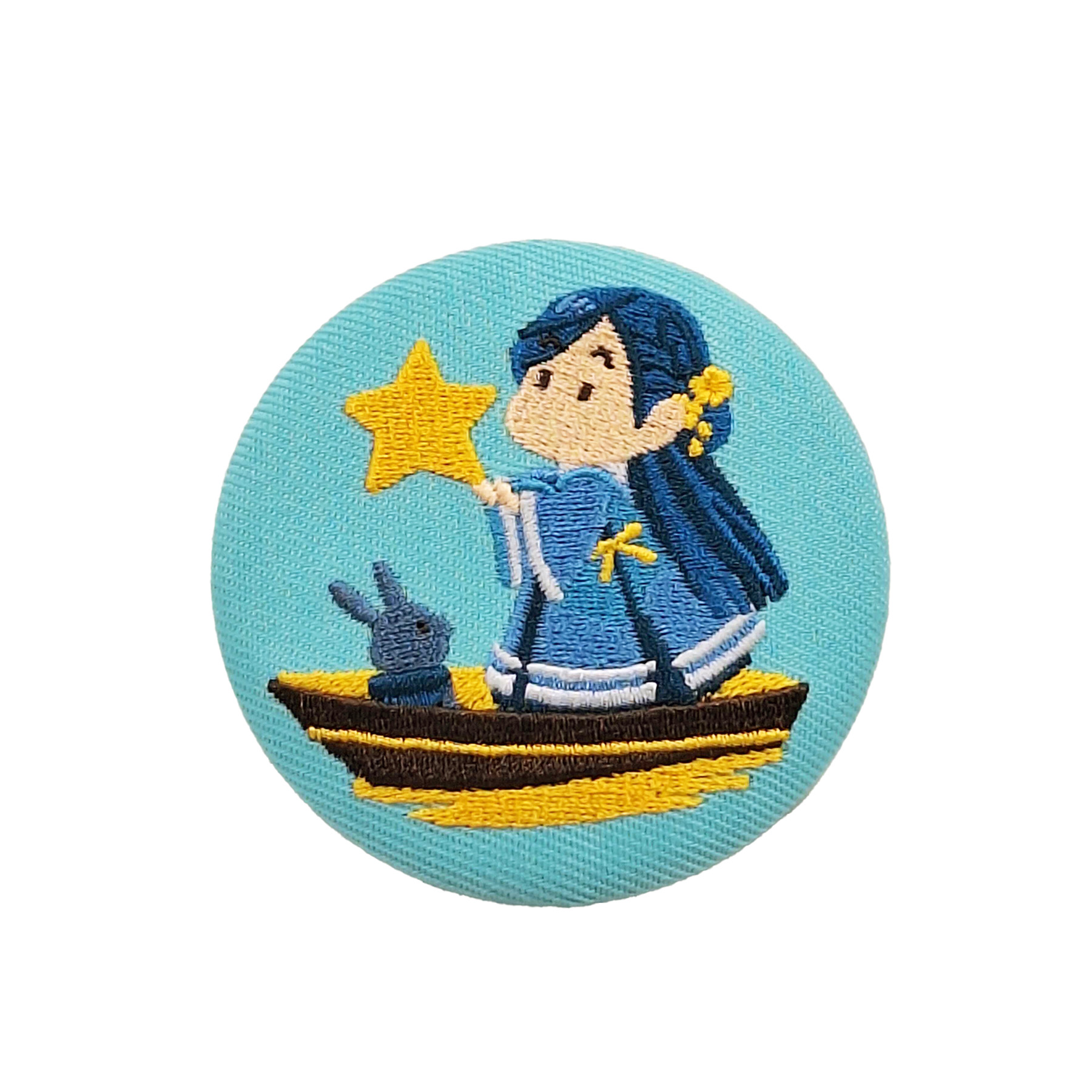 本好きの下剋上　刺繍缶バッジ（はちみつ）