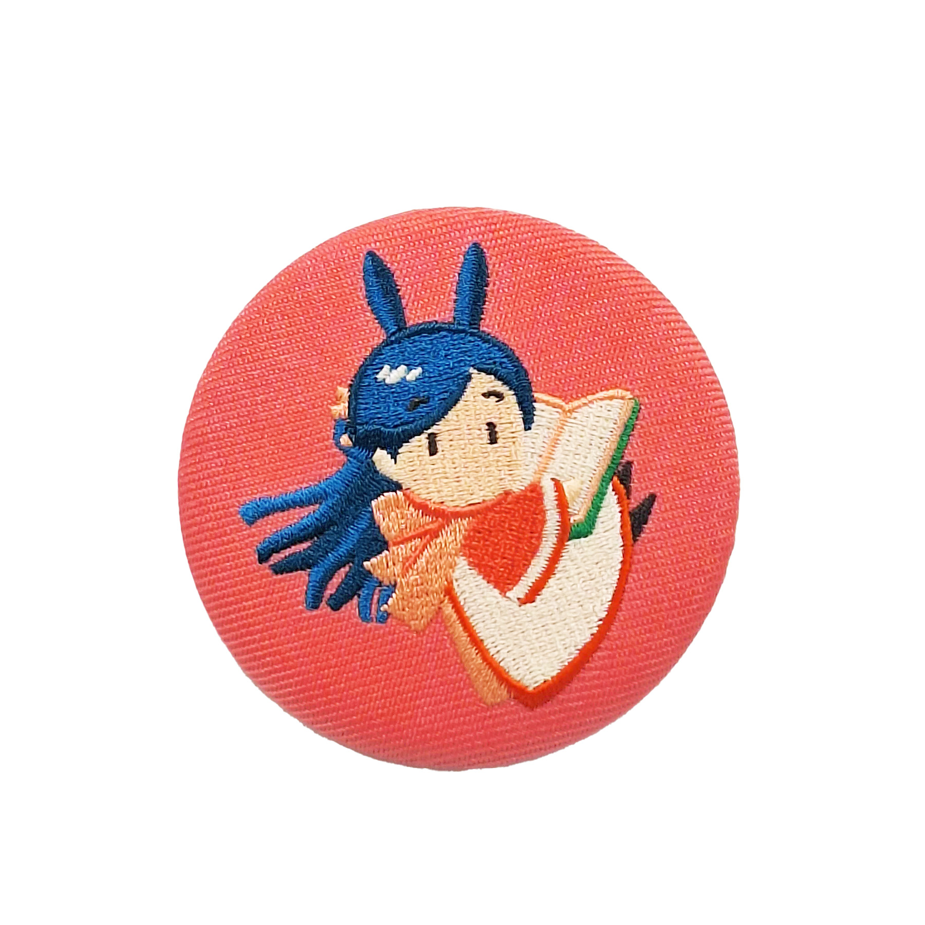 本好きの下剋上　刺繍缶バッジ（本好き）