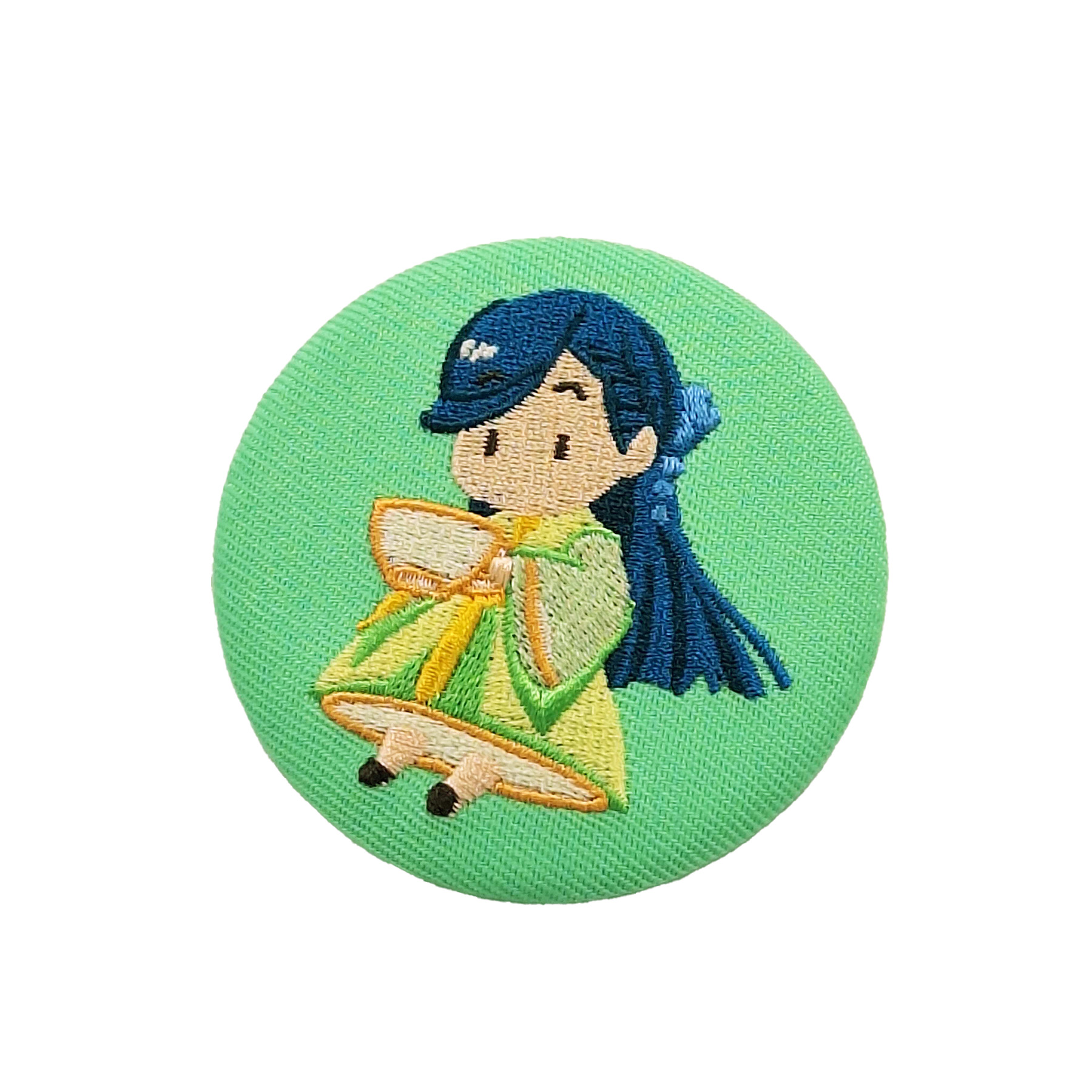 本好きの下剋上　刺繍缶バッジ（お茶会）