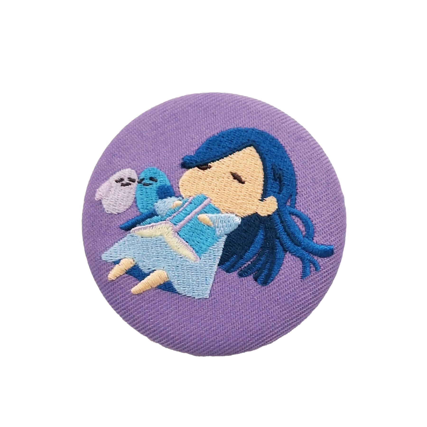 本好きの下剋上　刺繍缶バッジ（おやすみ）