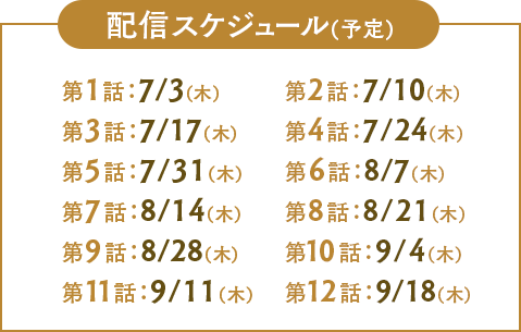 配信スケジュール